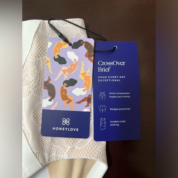 NWT HoneyLove Lace Crossover Brief in Astral - Picture 4 of 8